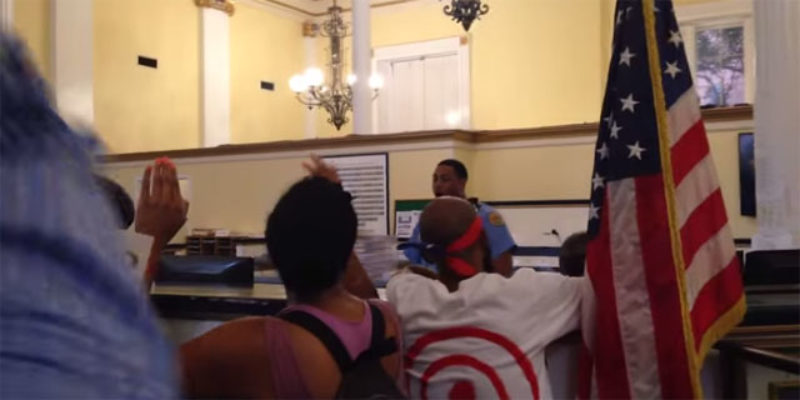 VIDEO: Then There Was The Ferguson Protest At The French Quarter NOPD Station