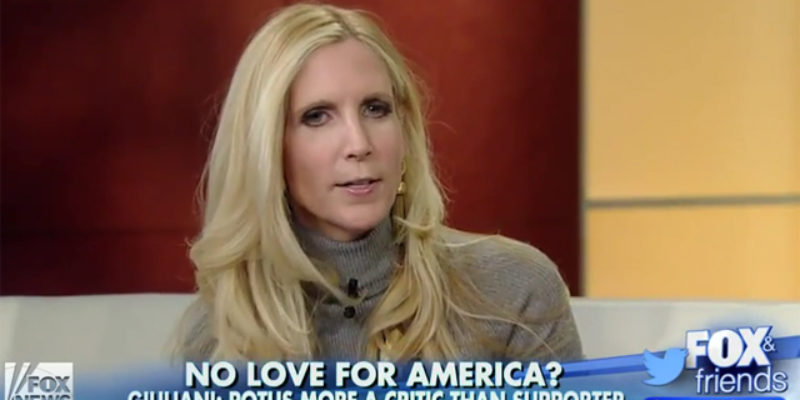 Coulter’s Excellent Question: If Dems Can Call Republicans Racist, Why Can’t They Be Called Unpatriotic?