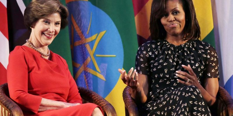 Did You See Laura Bush School Michelle Obama?