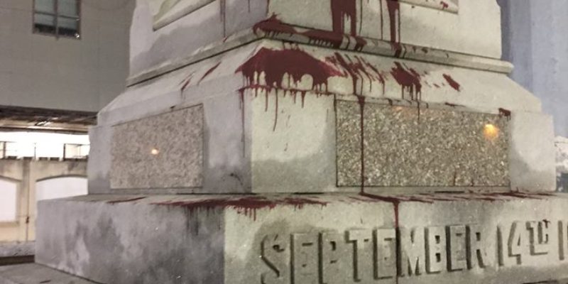 Apparently The City, NOPD Know Nothing About The On-Camera Vandals Who Poured Blood On A Monument
