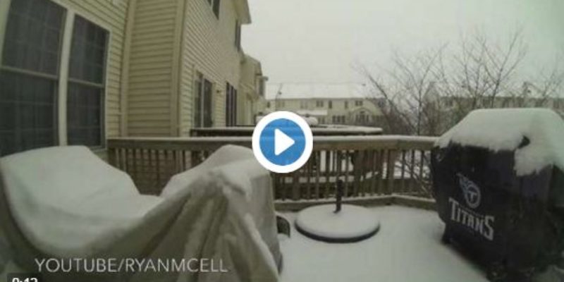 VIDEO: Watch The Snow From This Weekend’s Blizzard Pile Up In A Virginia Back Yard