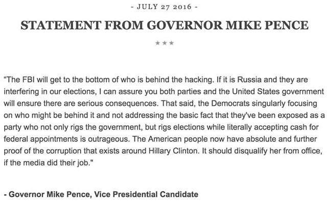 pence statement russia