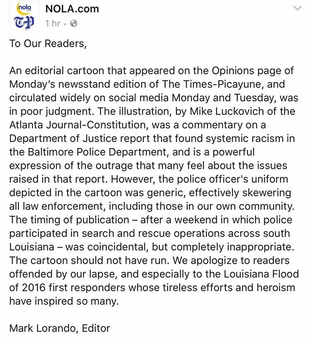 picayune apology