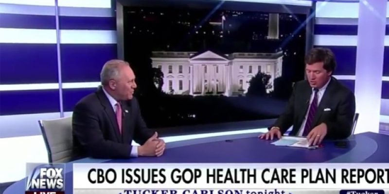Scalise, On Tucker Carlson, Is Strangely Cheerful About The CBO Scoring Of The Obamacare Replacement Bill