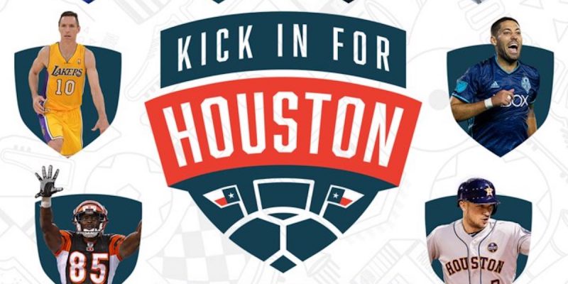 Watch Famous Athletes Play #KickInForHouston Today & Help Hurricane Harvey Survivors [videos]