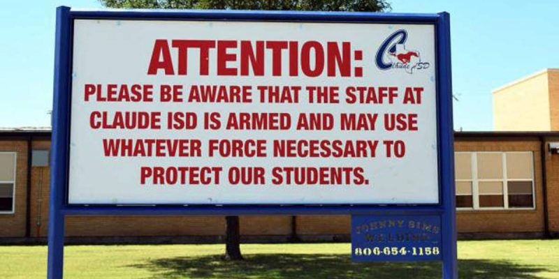 Claude Texas School Has No Gun Violence: Its Teachers Are Armed