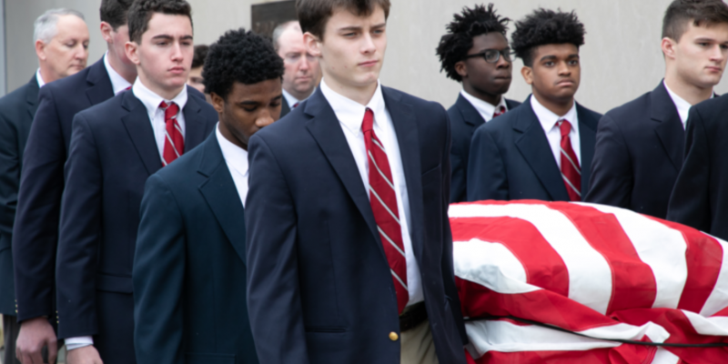 Meet the Catholic high school students who hold funerals for homeless veterans