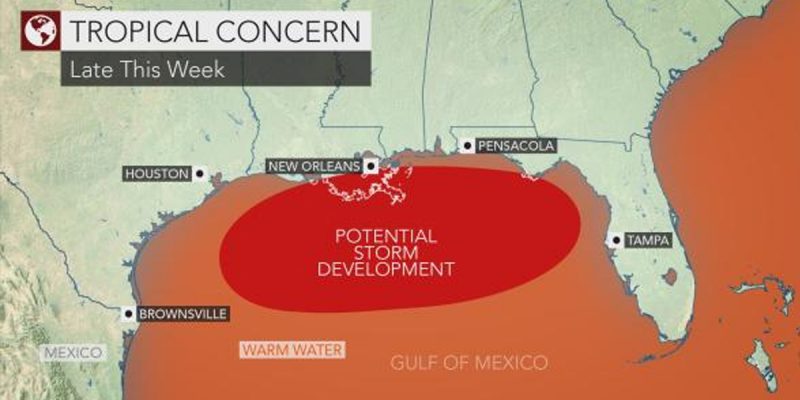 Louisiana, Gulf Coast Prepares For Tropical System To Roll Through
