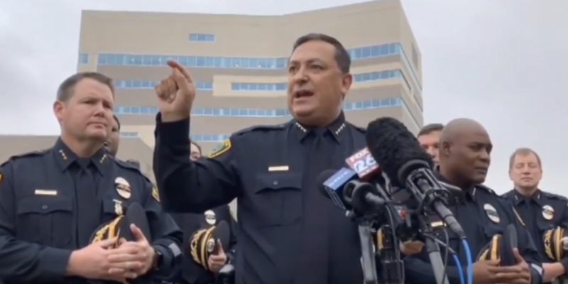 Houston Police Chief Defends Turning Officer Tragedy Into Angry Gun Control Rant