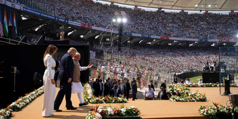 Trump Holds Biggest Rally Yet, Receives Royal Welcome In India (VIDEO)