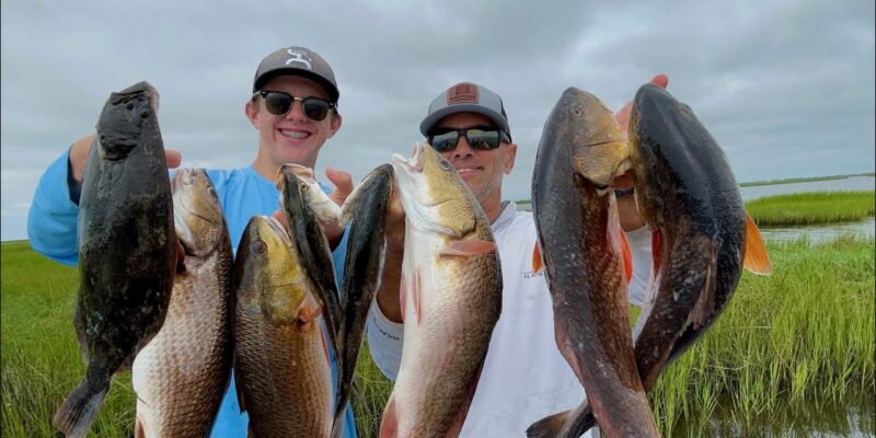 MARSH MAN MASSON: High Water LOADS Louisiana Marsh with Fish!