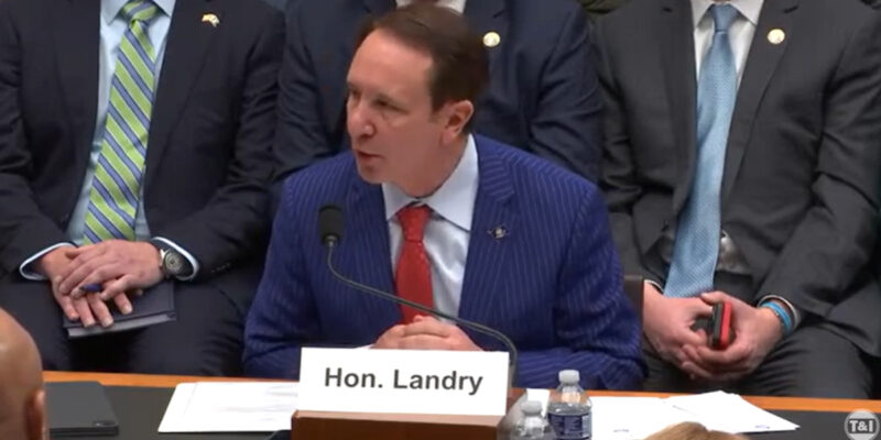 Landry urges Congress to slash infrastructure red tape