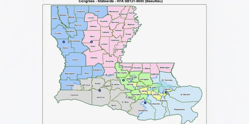 New Louisiana map adding Republican seat heads to Landry