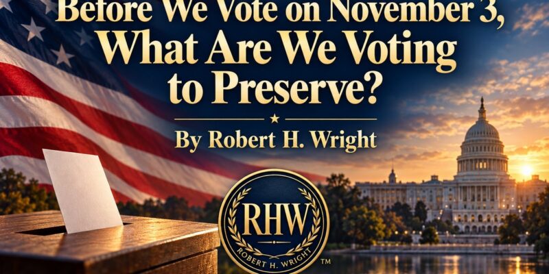 WRIGHT: Before We Vote on November 3, What Are We Voting to Preserve?